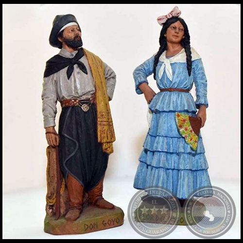 DON GOYO Y FLOR DEL PAGO - Escultura Miniatura de Serafín Marsal